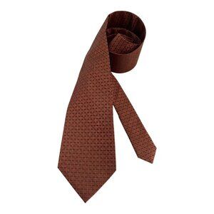 A.TESTONI Brown Monogrammed " T " Luxury Silk Tie In Italy W: 3.7" EX COND